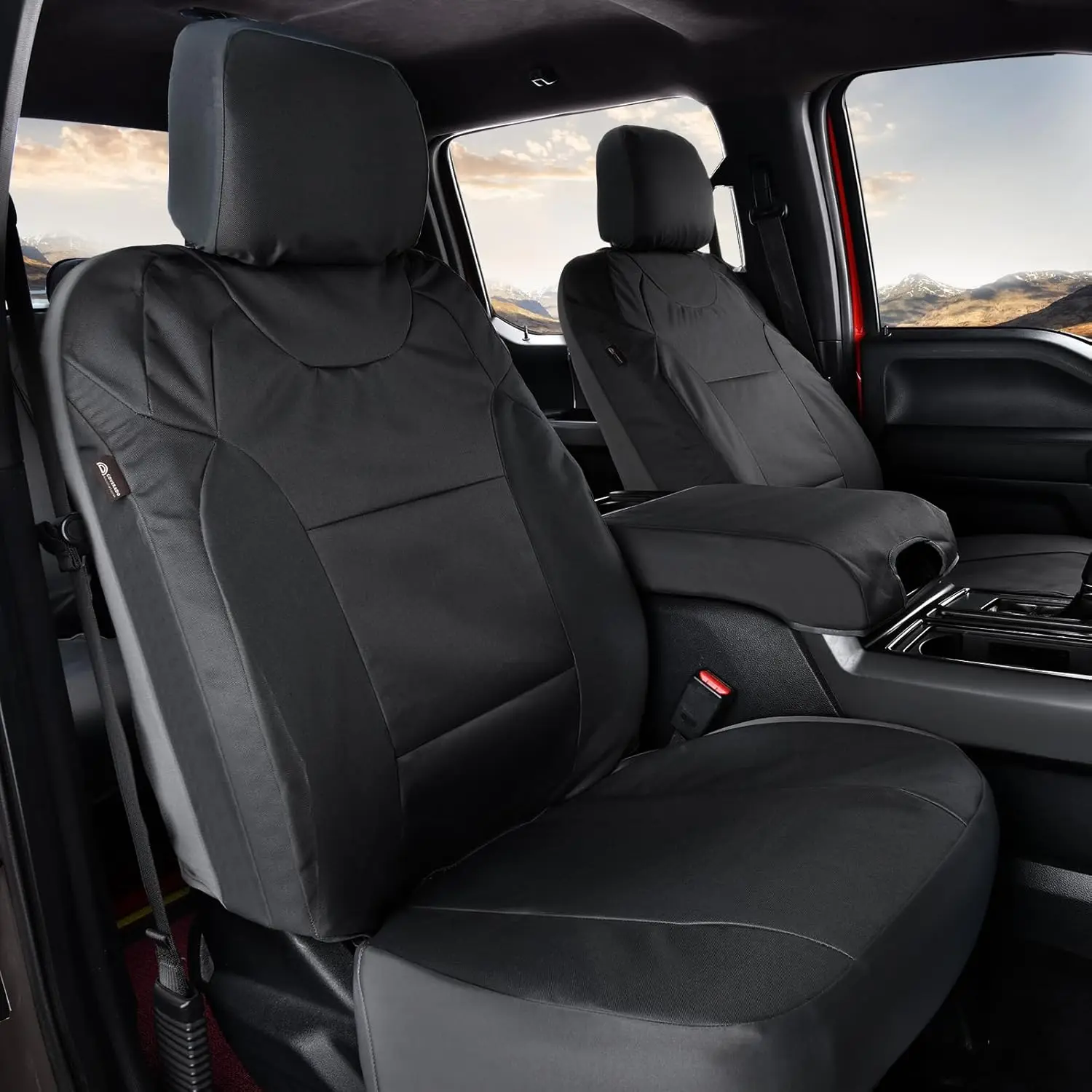 

Чехол на автомобильное сиденье, водонепроницаемая защита сиденья для подушек автомобильных сидений для детей и собак, совместима с Ford F150 2015-2025 гг.