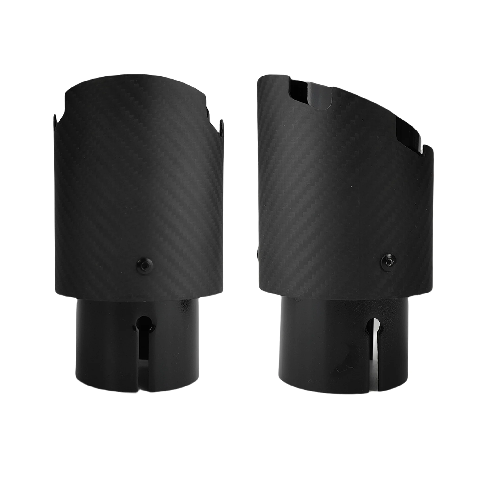 

1 Pcs Universal Car Carbon Fibre Tail Throat Stainless Steel Silencer Bright Black Twill Matte Muffler Exhaust Nozzle Tip