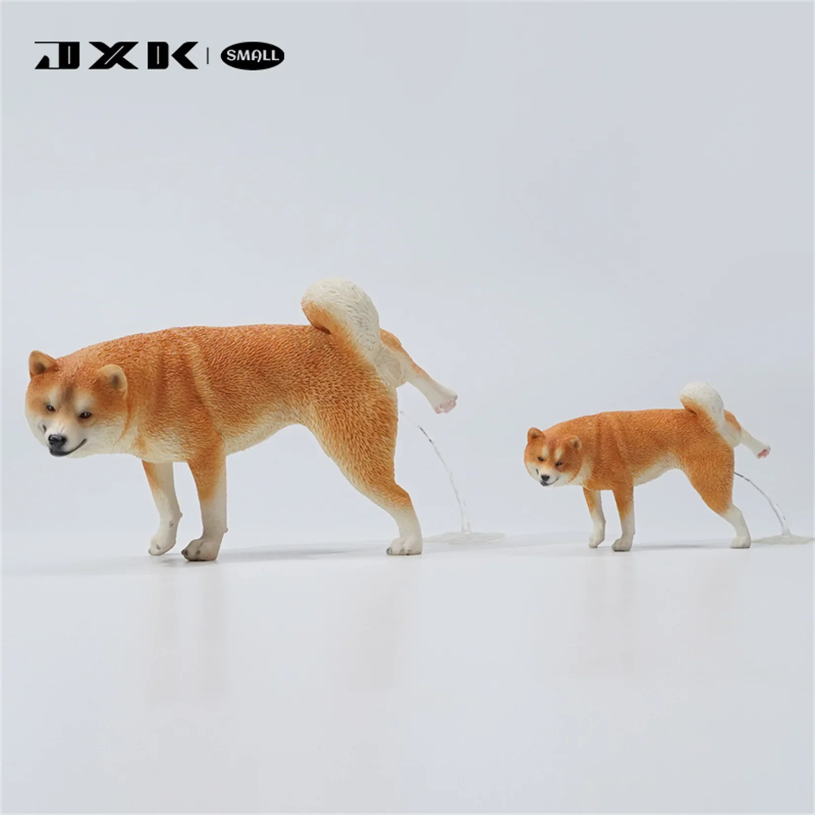 JXK 1:12 Scale Half Squatting Shiba Inu Model Shiba Inu With Leg Lift Pet Dog Cute Animal Collector Soldier Accessory Decor Gift