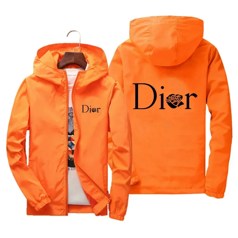 New Windproof and Waterproof Fashion Zipper Hooded Jacket, Men's Casual Jacket and Outdoor Sweatshirt for the Autumn of 2025