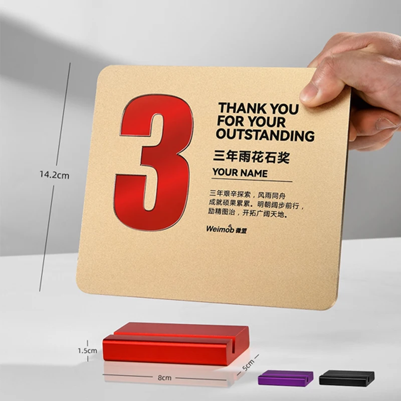 

Индивидуальная юбилейная медаль, металлическая награда для соревнований, сувениры, декор 3,5,10,15, памятный трофей с цифровой табличкой, 1 шт.