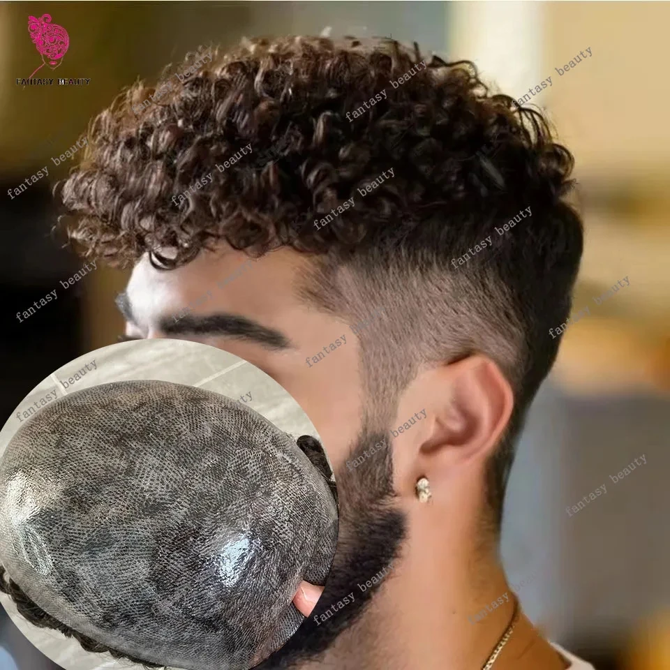 

Мужской парик-накладка из натуральных волос, 12 мм, кудрявый, серый, афро-кудрявый, с прочной полной полиуретановой основой, оттенки 1b40, 1b65, 1b80, черный, с тонкой кожаной основой, протез для волос