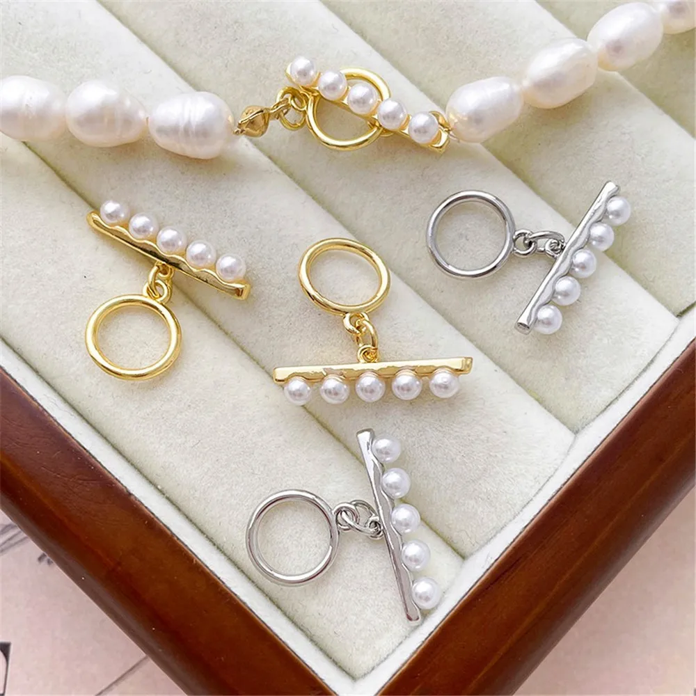 

14k Gold-plated Real Gold Pearl Ot Connecting Buckle DIY Handmade Jewelry Bracelet Necklace Earrings Accessories