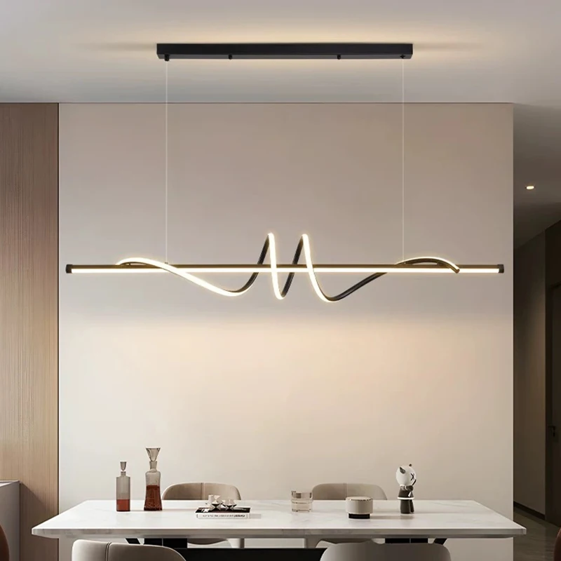 Modern Led Pendant Lights Home Decor For Living Room Dining Room Kitchen Office Bar Hanging Lamp Minimalist Chandelier Lustre