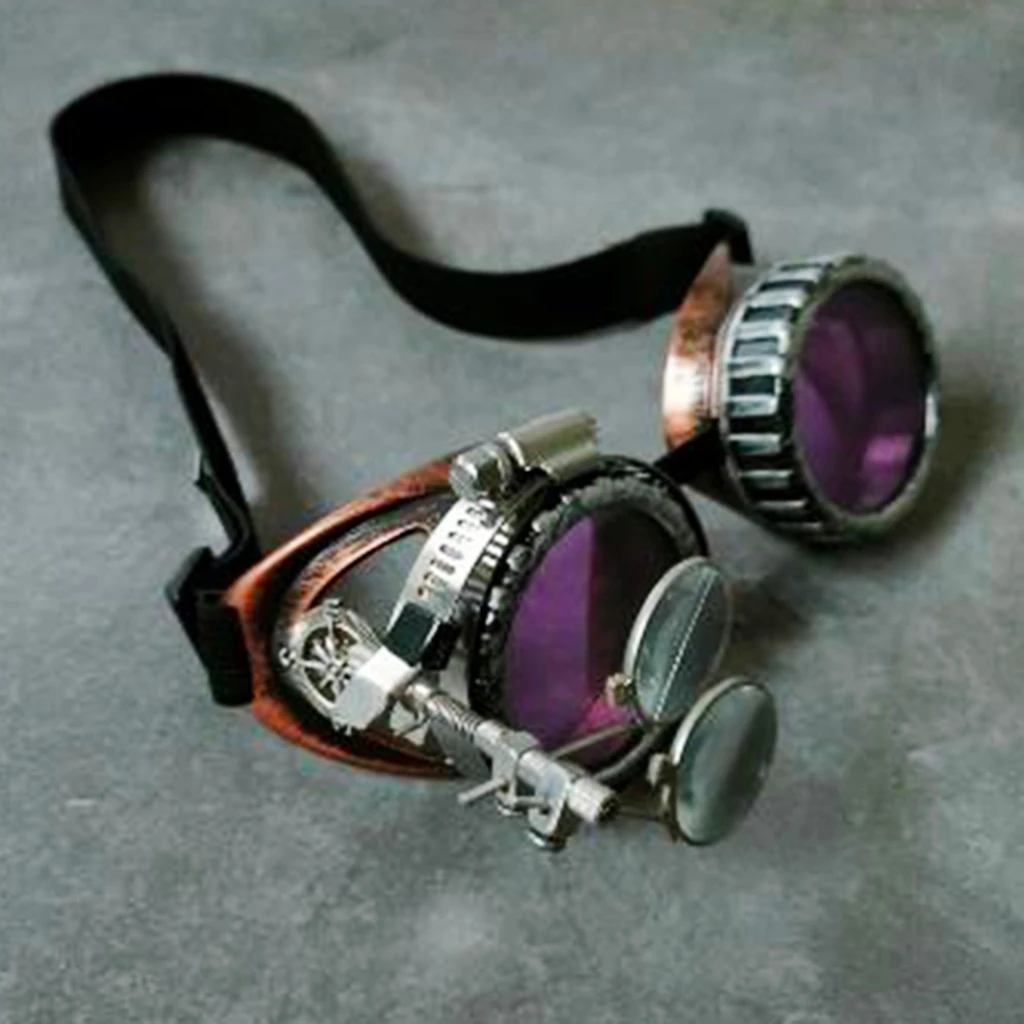 Upgraded Steampunk Goggles Welding Goth Cosplay Vintage Goggles Rustics RaveParty Fancy DressCostume for Women Men Gift Dropship