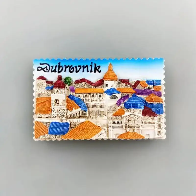 ديكورات إبداعية ثلاثية الأبعاد مرسومة يدويًا وملصقات ثلاجة مغناطيسية لإحياء سياحة المدينة القديمة في دوب #1