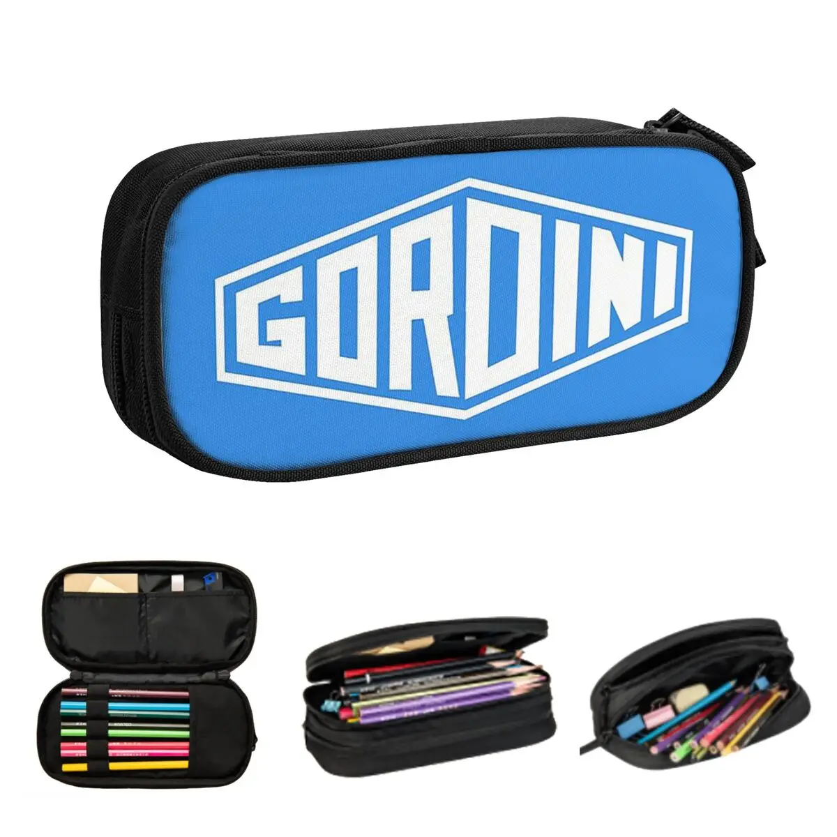 grande armazenamento pen bags para meninos e meninas logos de carros classicos grai pencil cases pen box pencil pouch para estudantes papelaria escola e escritorio 01