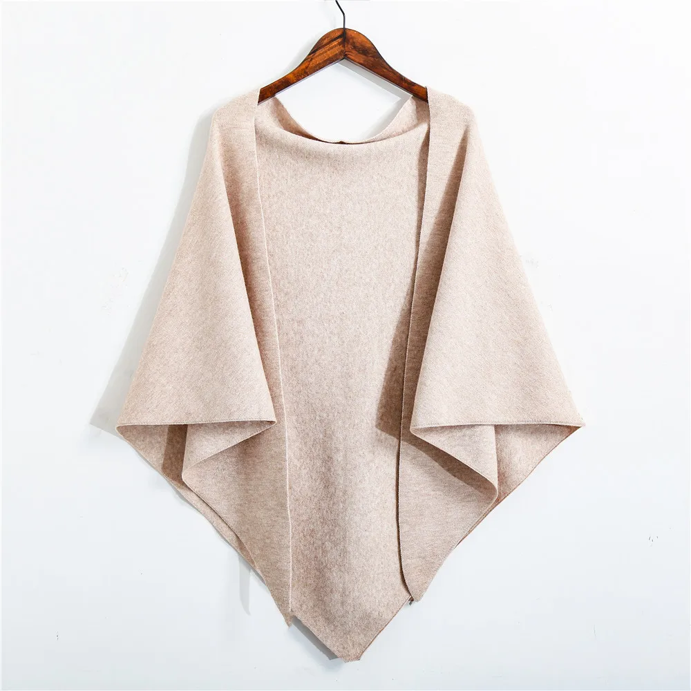 Spring Autumn New Women's Knitted Shawl Cloak Multifunctional Warm Scarf Versatile Scarf Ponchos Capes Cardigan