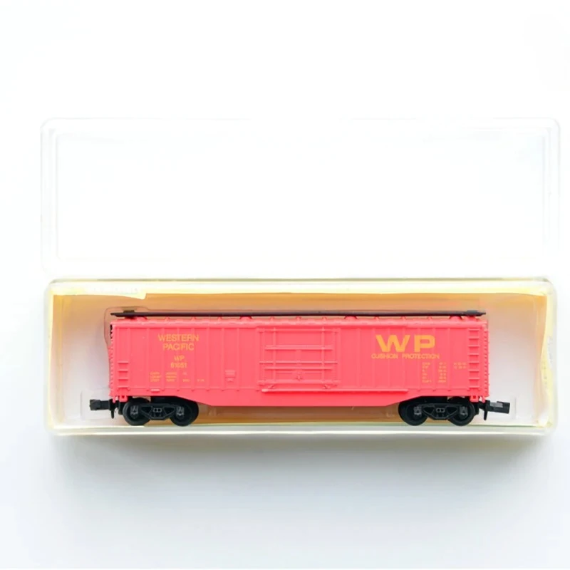 N Scale 1/160 Train Carriage Model 50 Foot BoxCar Train Carriage Model Three Sections Adult Collection Display WP#61051