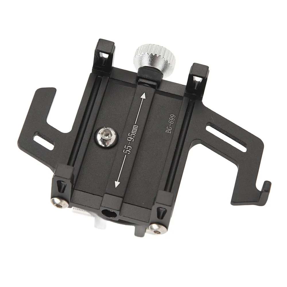 Aluminum Alloy Motorcycle Phone Mount Anti-Slip Adjustable Bike Phone Holder Easy Installation Five Claw Locking