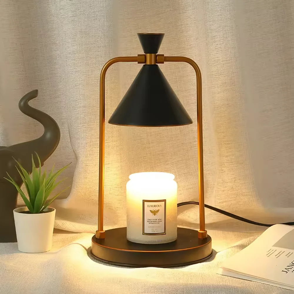 

Factory Wholesale LED Candle Warmer Lamp Electric Wax Lantern Night Lamp With Timer Aromatherapy Tabletop Lamps for Bedroom Spa