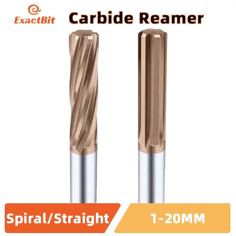 

1mm to 20mm Carbide Machine Reamer Coated Straight Flute H7 Tolerance Chucking Hardened Steel Metal Cutter 6 Flutes CNC Tool