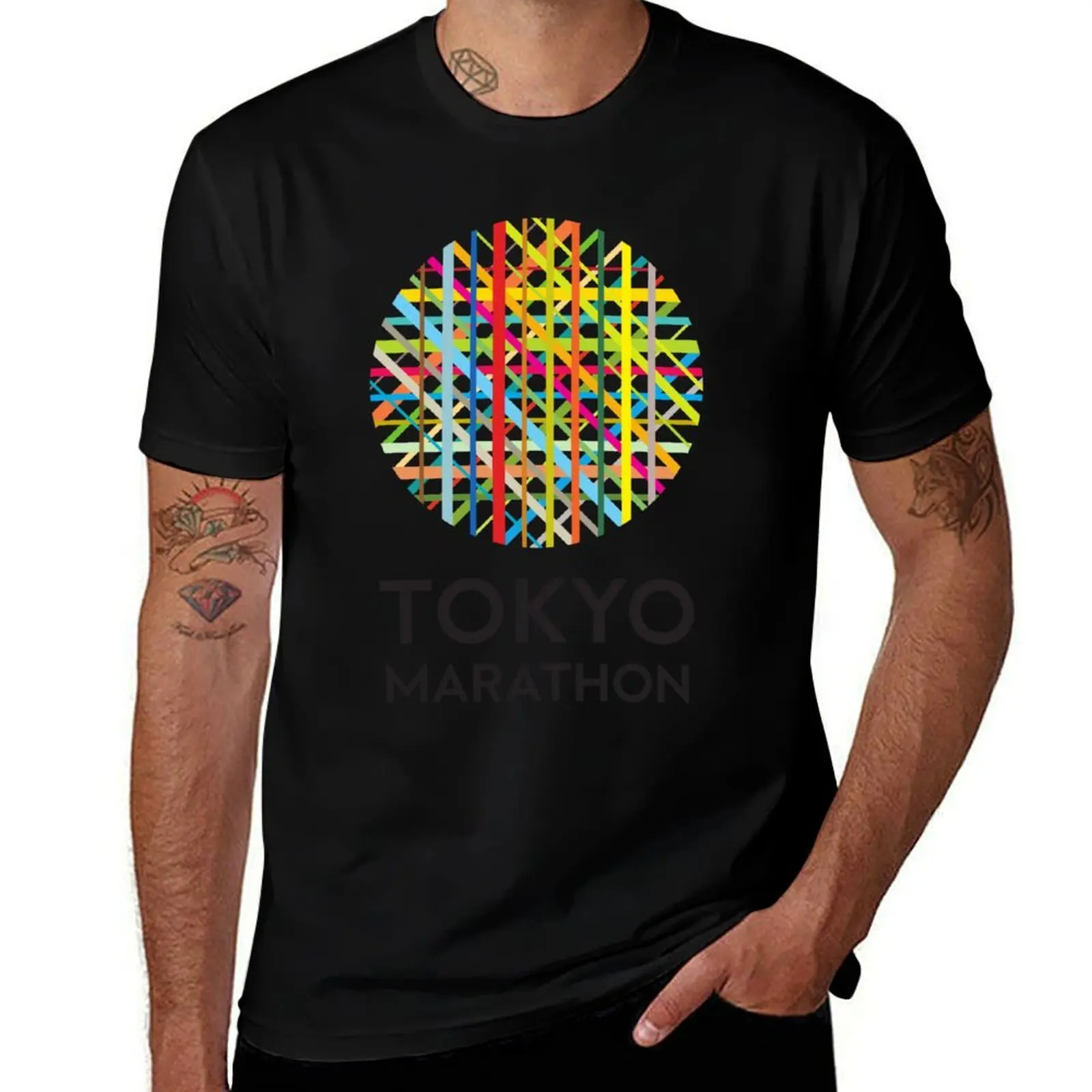 TOKYO VIRTUAL MARATHON T-Shirt Basic All Season Solid T-Shirt