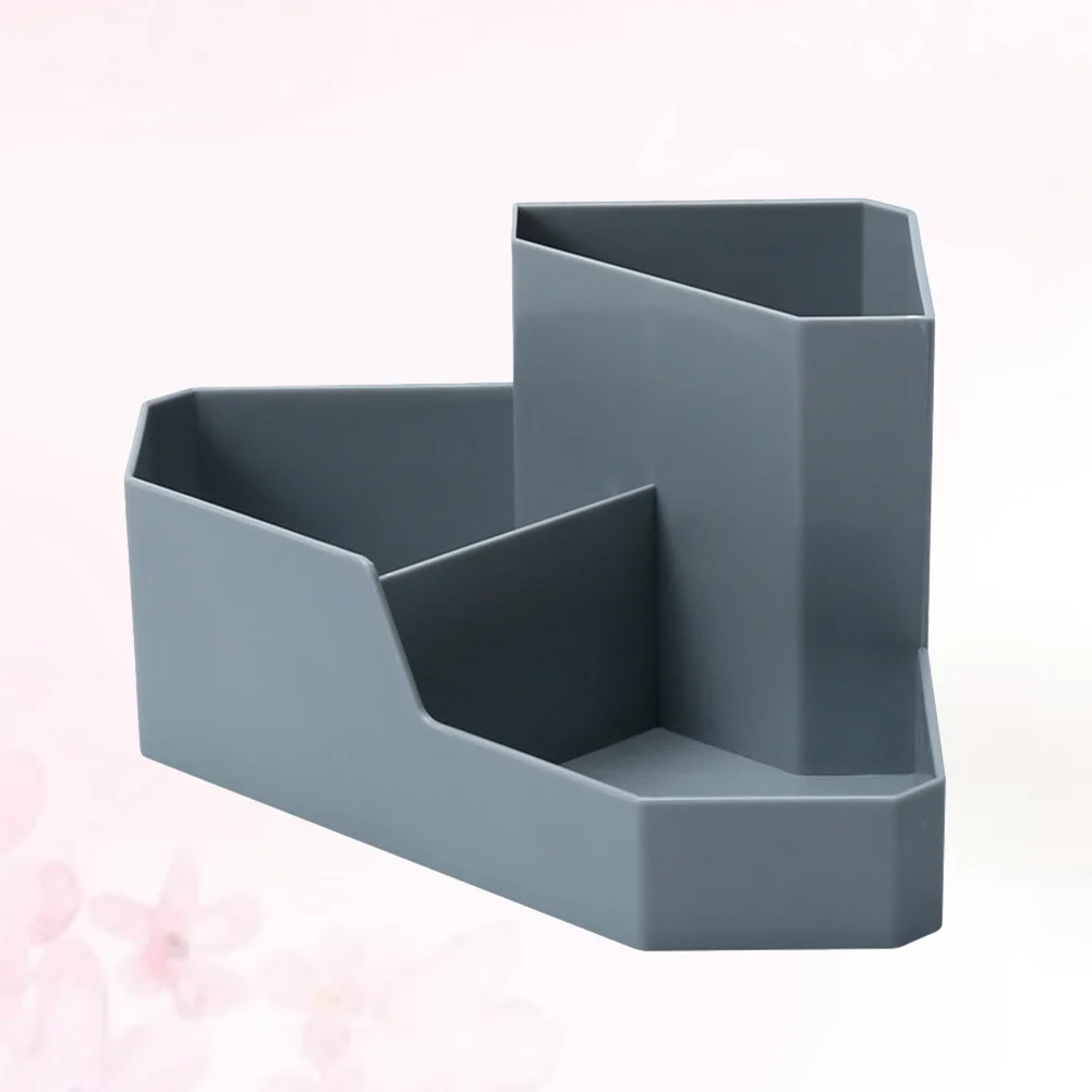 

Compact Grey Plastic Makeup Organizer Box for Cosmetics Storage Easy to Reach and Carry Makeup Storage Organizer