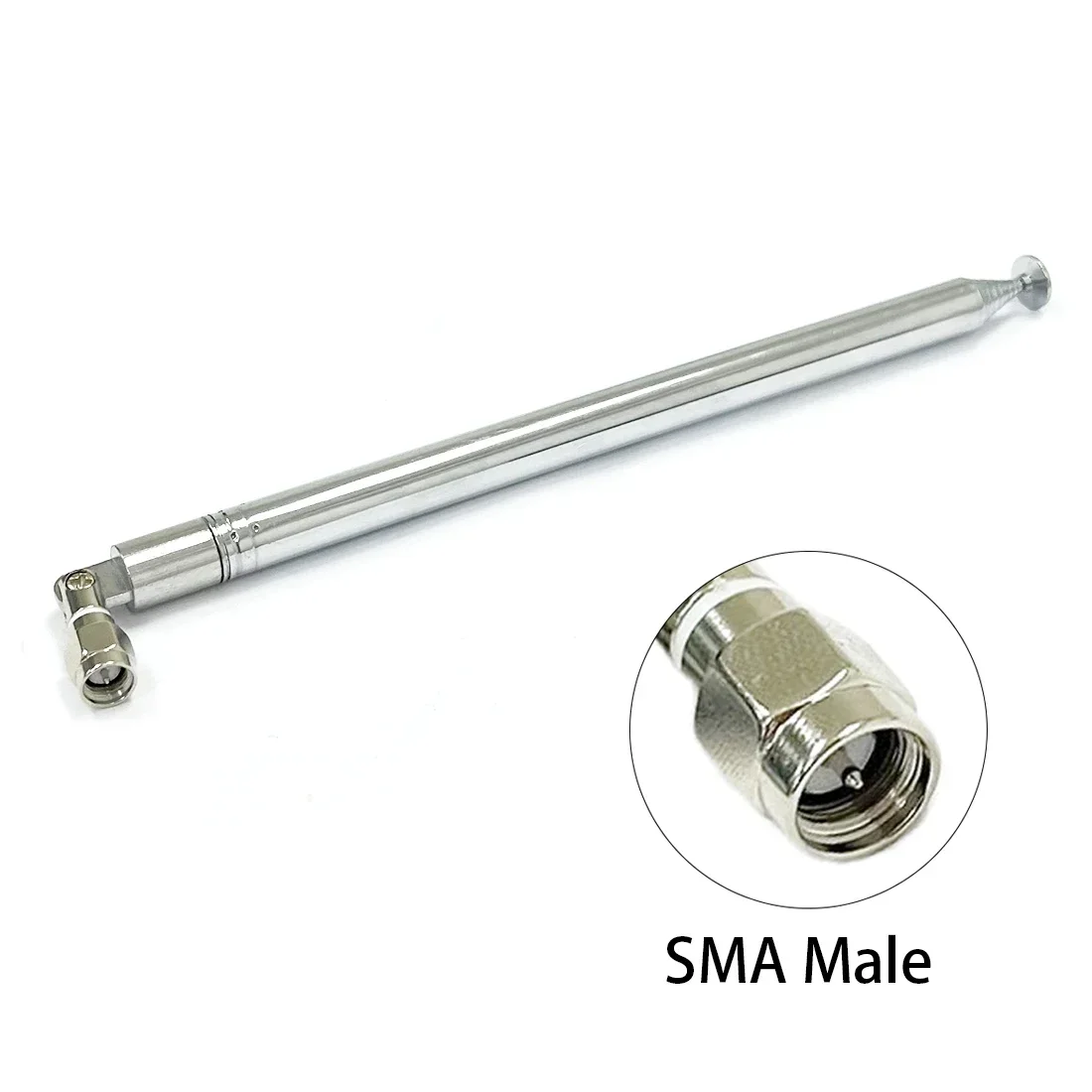 Telescopic Antenna 1.4m SMA BNC TV F Male Flat Inner Universal Connector for FM Radio Remote Control Aerial