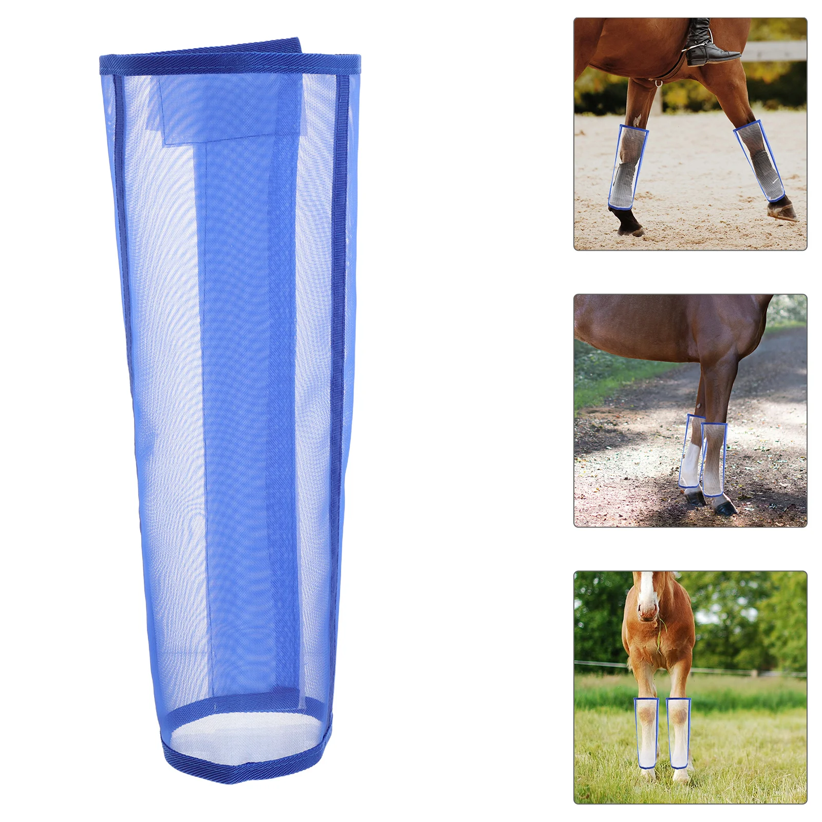 

4Pcs Horse Leg Covers Breathable Mesh Fly Boots for Donkey Fly Protection Lightweight Comfortable Leg Wrap Stable Use