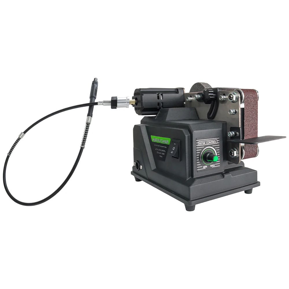 Allsome Mini Belt Sander, 180W Electric Sander with 10pcs 533*30mm Sanding Belts, Suitable for Makita 18V battery