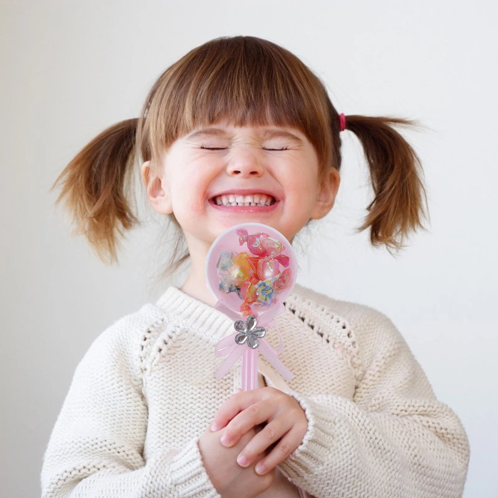 

16Pcs Wedding Candy Boxes Lollipop Shaped Creative Gift Storage Containers Stylish Reusable Candy Cases Wedding Decoration Pink