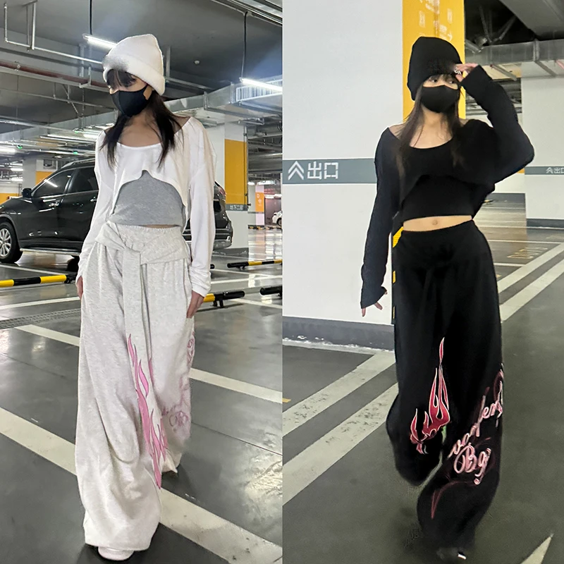 

2025 детские танцевальные костюмы в стиле хип-хоп для девочек, укороченный топ, свободные брюки, уличная одежда, детская современная одежда для джазовых представлений, DQS21322