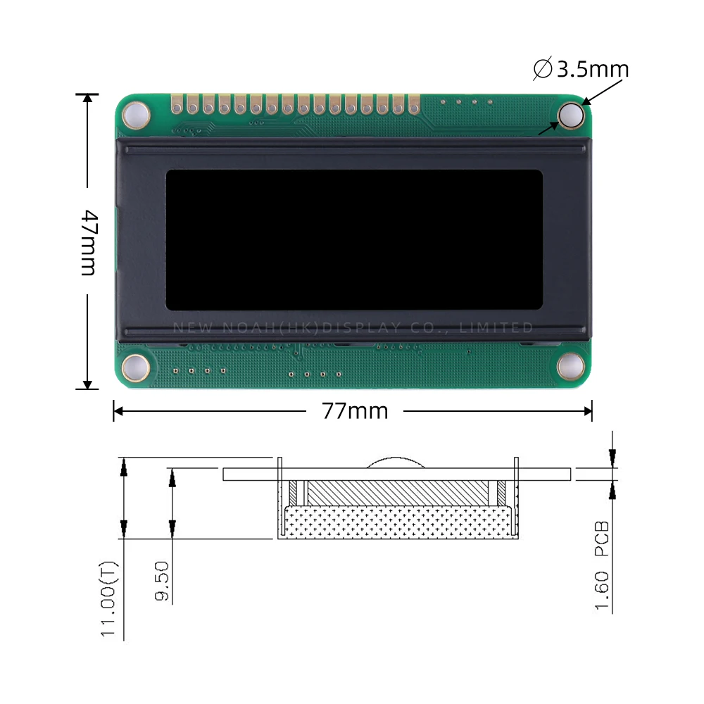 Russo dfstn filme preto roxo 2004d módulo de exibição lcd 4*20 4x20 suporte idioma personalizado módulo lcd de caracteres st7066u