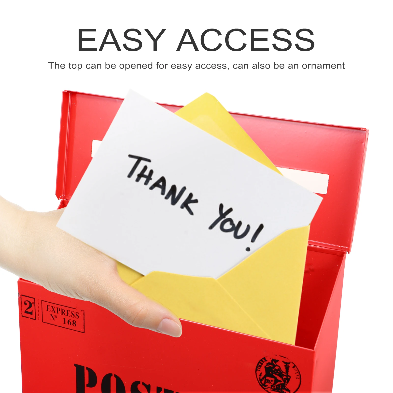 

Retro Tin Mailbox Large Storage Durable Safe Easy Install Letter Case Newspaper Box Vintage Home Ornament Christmas Gift Idea