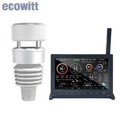 Ecowitt HP2564 Wittboy Pro Hava İstasyonu, HP2560_C TFT Ekran Konsolu ve WS90 Dış Mekan Güneş Enerjili Hava Durumu Sensörü içerir