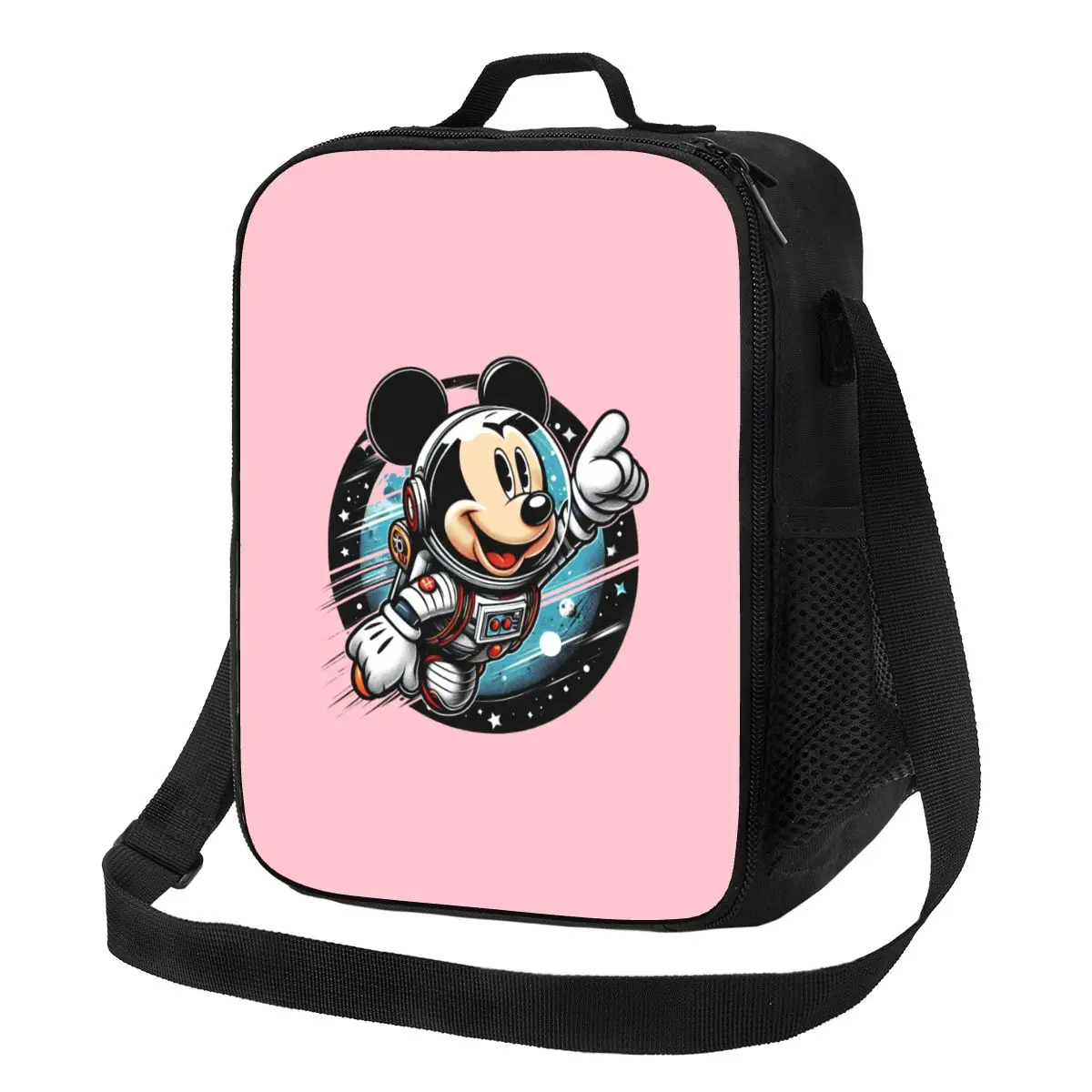

Custom Mickey Mouse Anime Cartoon Insulated Lunch Bag for Women Cooler Thermal Lunch Box Office Work School