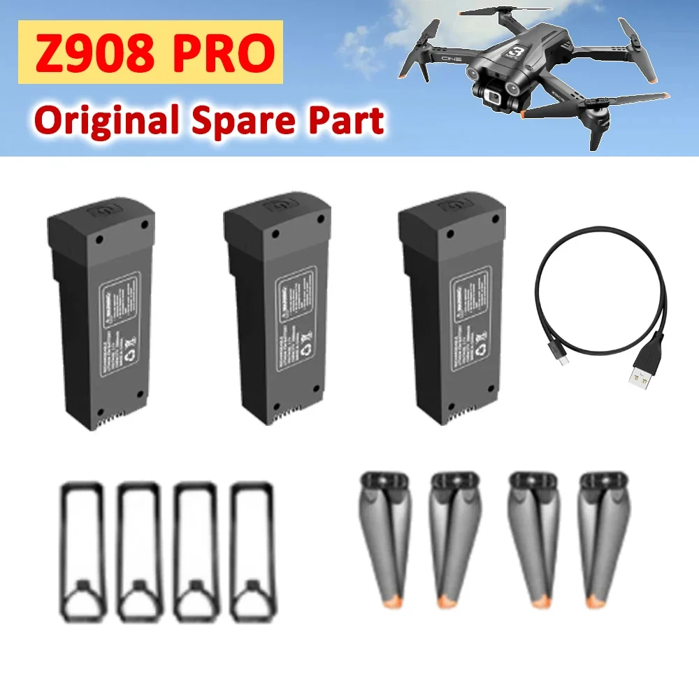 Z908 Pro Mini Drone oryginalna część zamienna 3.7V 2000mAh bateria/kabel do ładowarki USB/łopata śmigła/rama ochronna osłona