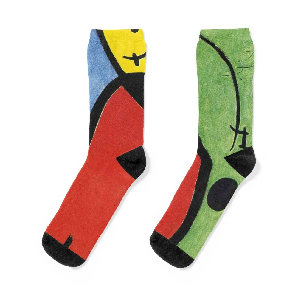 

Joan Mirò Socks christmas gifts with print golf winter Socks Men Women's