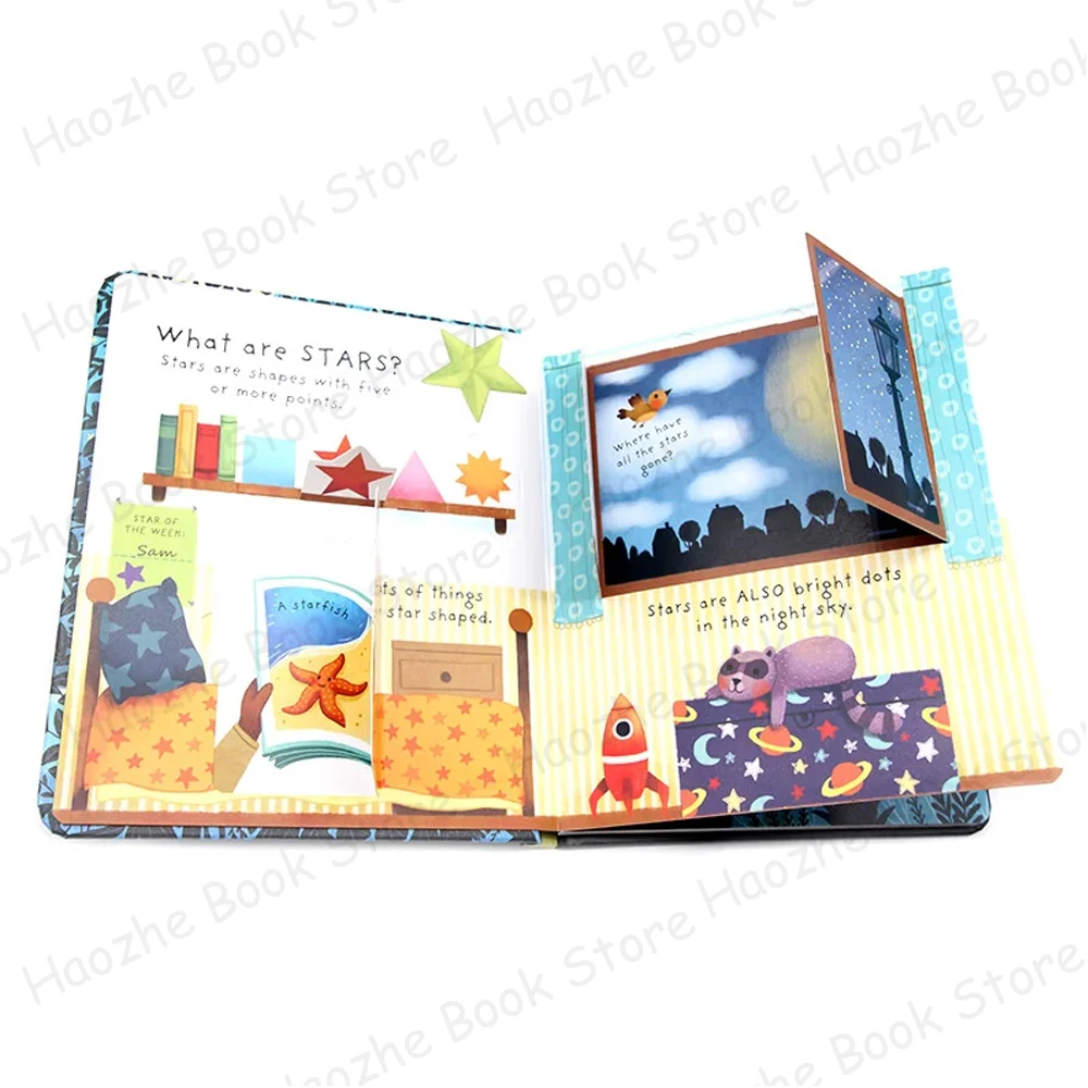 星とは Usborne リフト・ザ・フラップ アクティビティ 英語の本 モンテッソーリの知識 幼稚園向け学習 就学前の子供の読書
