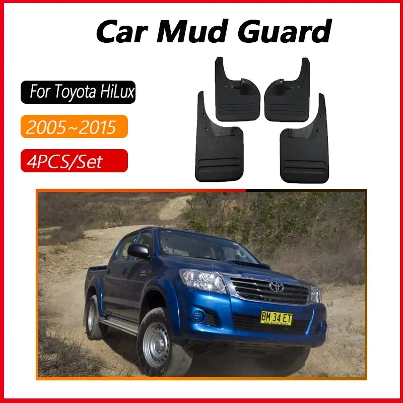 

4PCS Car Wheel Fenders for Toyota HiLux 4WD 2005~2015 TruckMasters OX Antifreeze Flare Mudguard Splash Mudflaps Auto Accessories