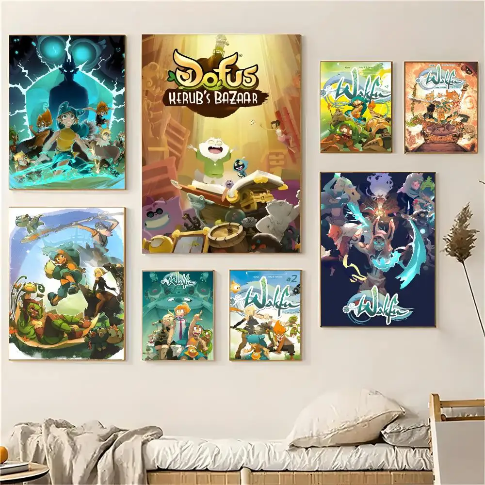 Dofus Game Cartoon Fantasy Poster Self-adhesive Living Room Bedroom Party Bar Decor Moisture-proof Fade-resistant HD