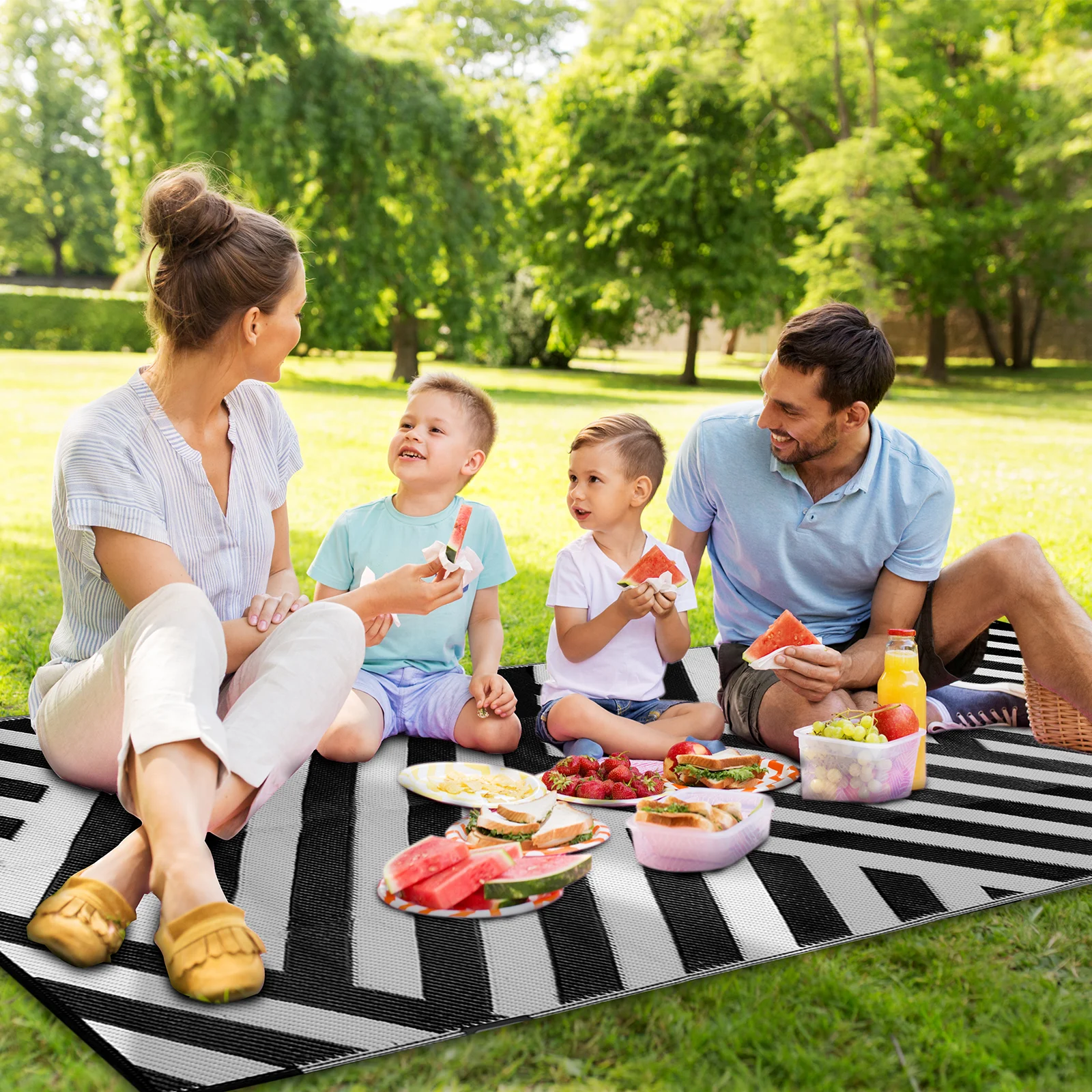 Outdoor Rug for Patio Clearance,Waterproof Mat,Reversible Mats, Plastic Straw Rug, Modern Area Rug