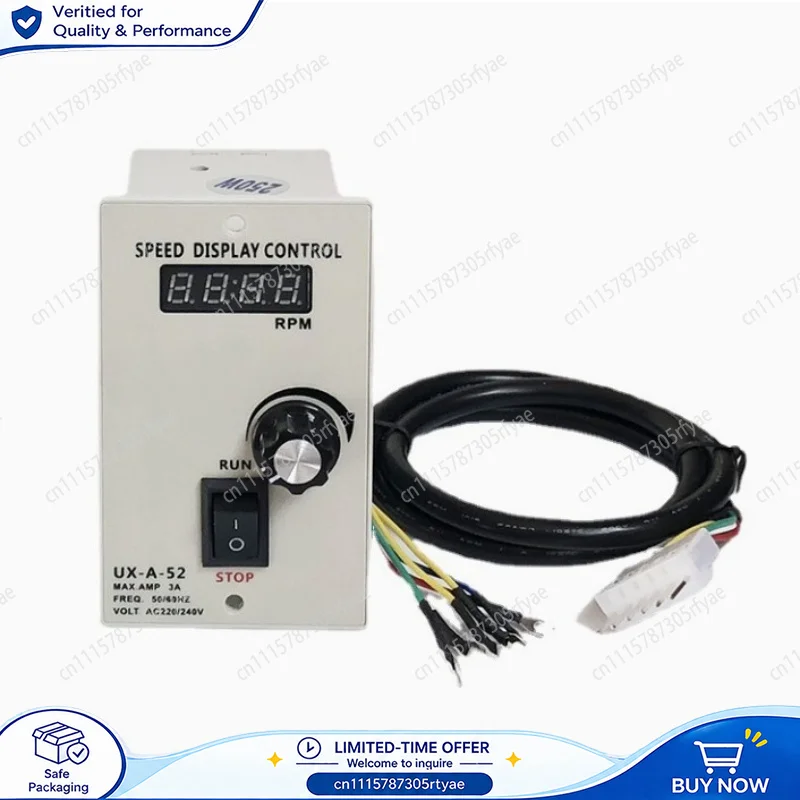 X52A Digital Display AC220V Induction Motor Stepless Speed Controller Anti Interference Electronic Switch for AC Motor