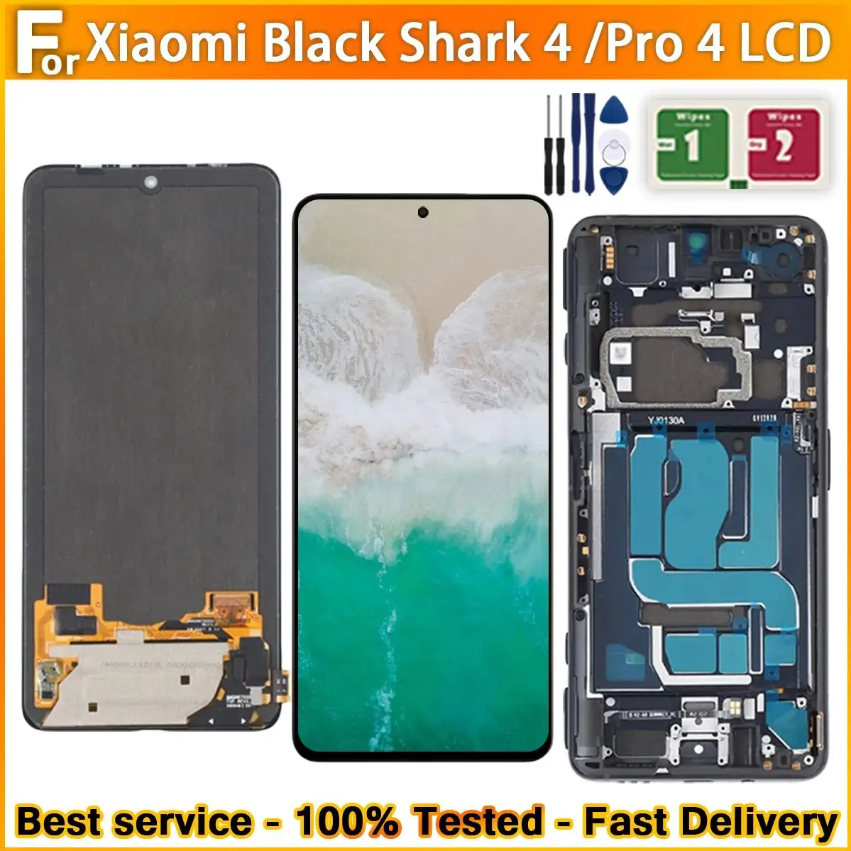 Dla Xiaomi Black Shark 4 Shark PRS-H0/A0 wyświetlacz ekran dotykowy Digitizer dla Black Shark 4 Pro 4Pro LCD