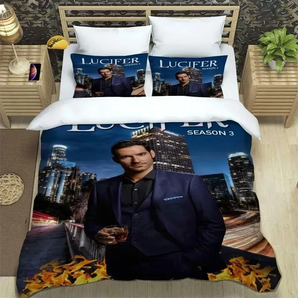 Lucifer Bedding Sets for Children,Cartoon Customized Bed Linen Boys Girls Duvet Cover Pillowcases Cotton Renforcé