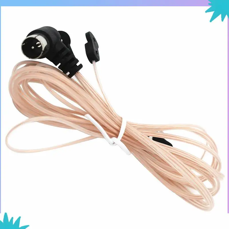 ABZW 2X FM 라디오 안테나 75 OFM 다이폴 실내 T 안테나 구리 HD 공중 수신기 남성 유형 F 커넥터