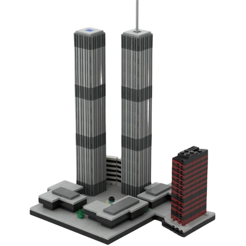 

Ministry of Commerce World Trade Center Building model 982pcs creative assembly toy set Holiday gift Skyscraper series MOC build