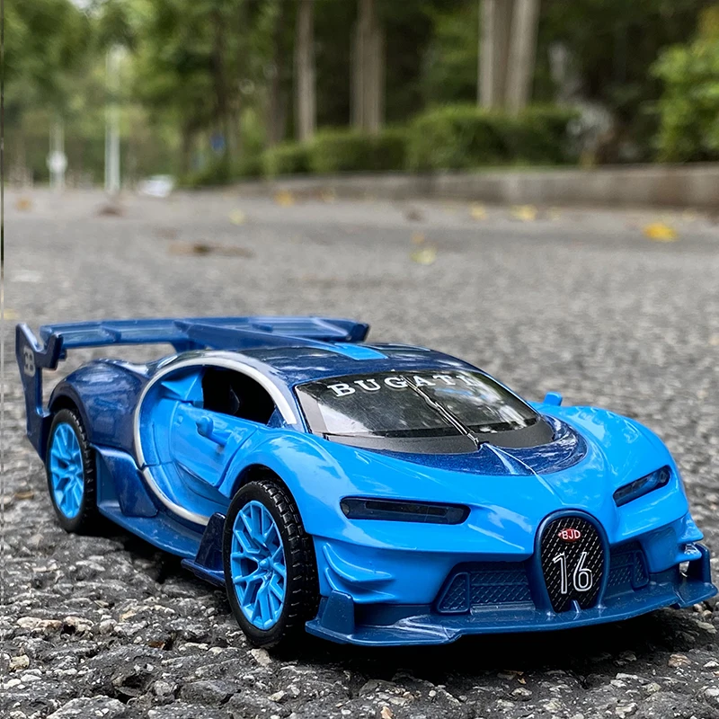 Модель спортивного автомобиля Bugatti GT в масштабе 1:32, модель автомобиля из сплава, литой металлический игрушечный автомобиль, модель автомобиля, имитация звука, фотоколлекция, игрушка в подарок