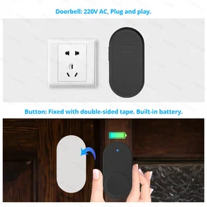 Fuers-SEM-Wasserdichte Wickelglocke, Begrüßungsglotz, Heimtürglocke, Smart, 32 Songs, intelligente Melodien Alarm mit Batterie 12 Hauptverkauf Elektret Bell - №4