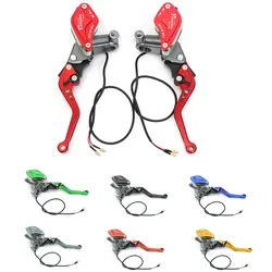 Motorcycle Hydraulic Brake Clutch Lever Pump Front Master Cylinder for Motocross Dirt Pit Bike ATV Quad Moped Buggy Go Kart
