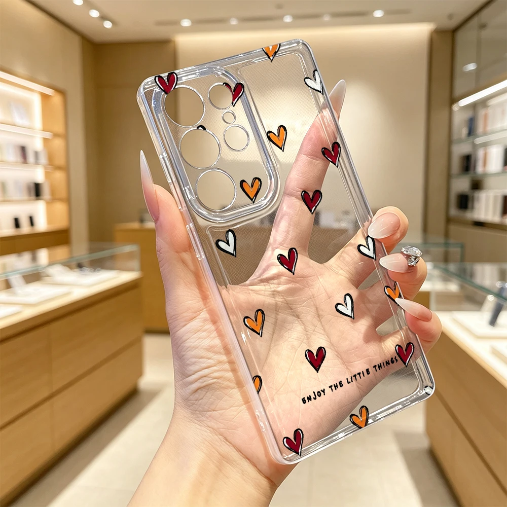 Hearts Pattern Phone Case For Samsung Galaxy S26 S25 S24 Ultra S24 S23 S22 FE A15 A14 A25 A17 A27 A35 A54 A55 A57
