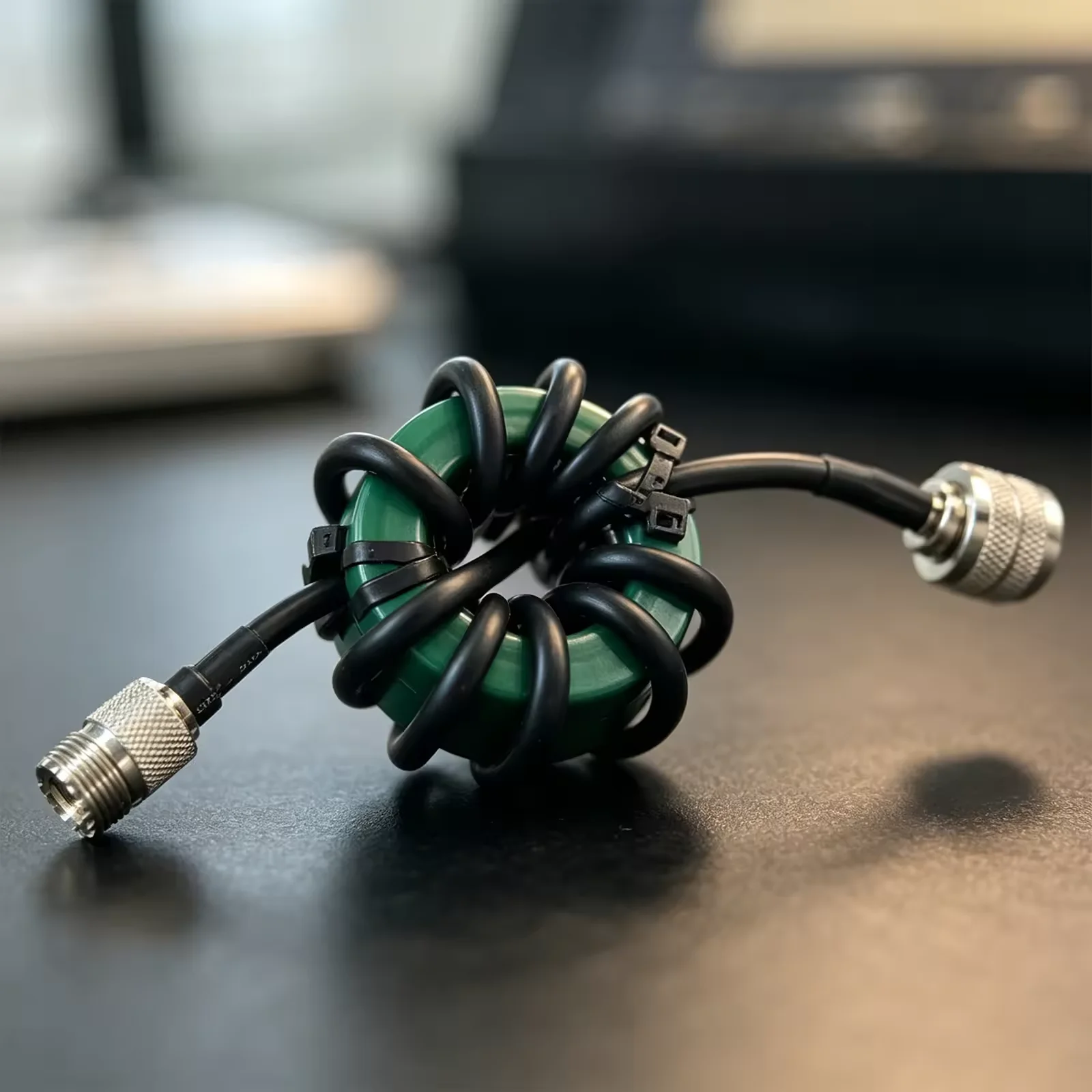 1.8-30MHz 200W HF Choke Balun Magnetic Core Fit for High-Frequency Shortwave Radio Suppression And RF Communication Testing Tool