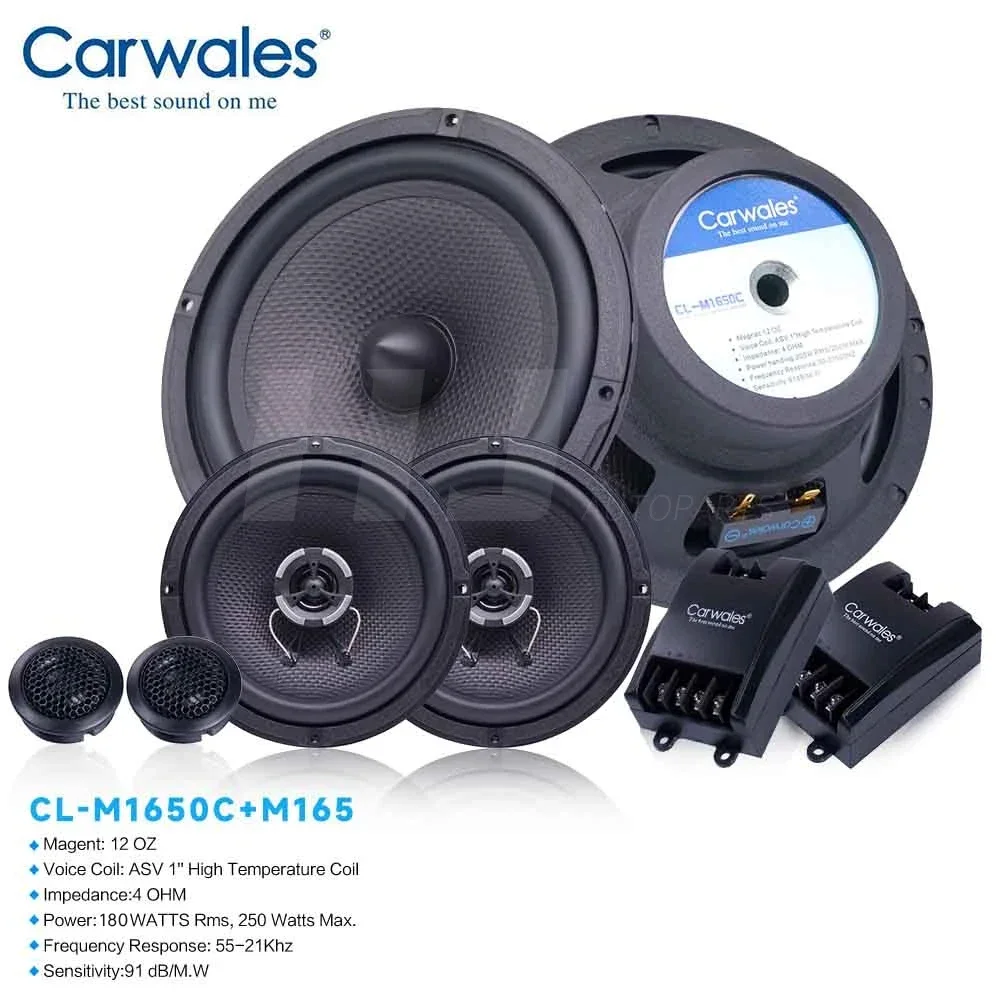 1kit 6.5 Inch 2-Way Combination Coaxial Speaker Kit Audio Sound System Set Tweeter Subwoofer for Car 6.5 treble woofer Speaker