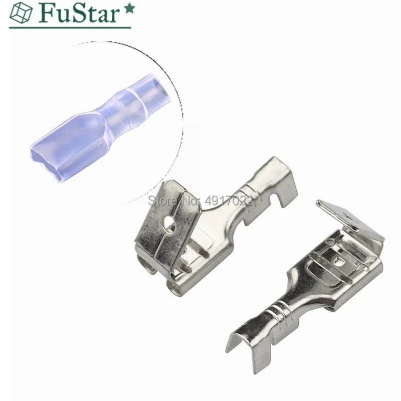 6.3 Against The Back Shoulder Of Male and Female Plug Spring Terminals Inserted Spring Cold Terminal with Case 6.3mm connector