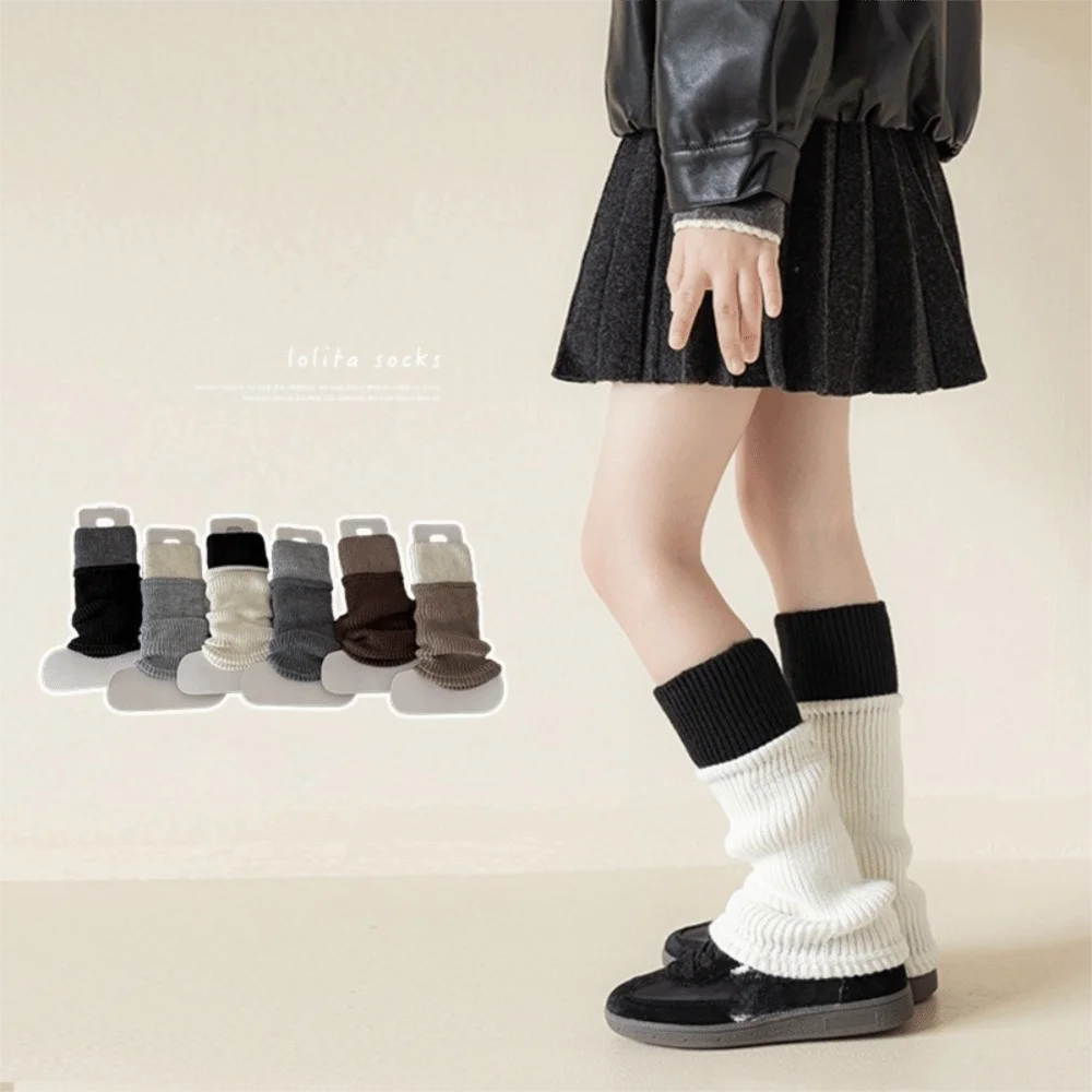 

Новые утолщенные вязаные гетры в стиле Лолита, носки до середины икры, вязаные изделия в стиле Харадзюку, подарок