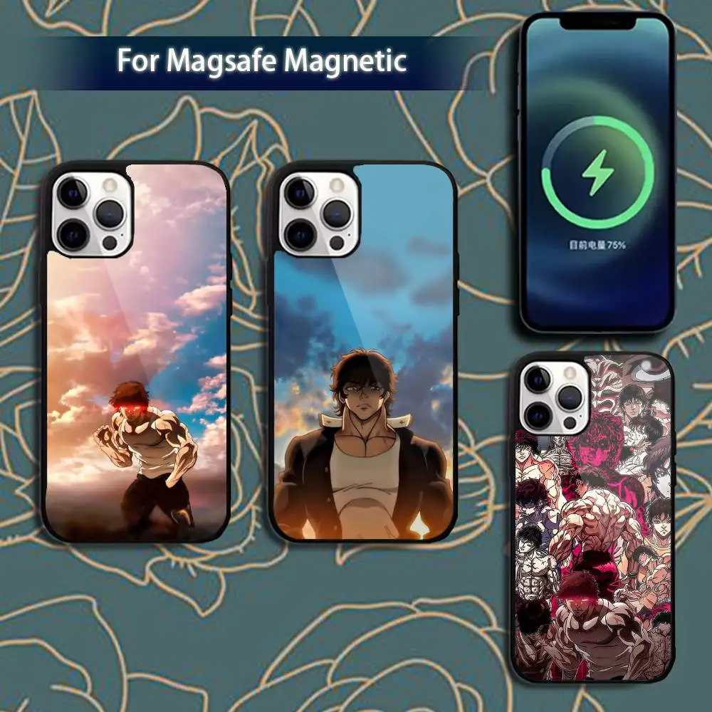 

B-Baki Anime H-Hanma-es Phone Case For iPhone 16,15,14,13,12,11,Pro,Max,Plus,Mini,Magsafe,Magnetic Wireless Charging Case