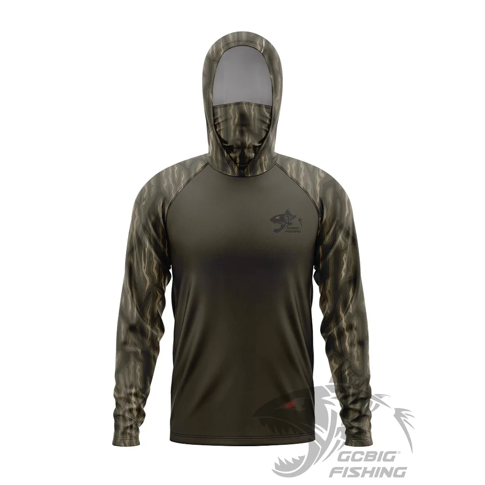

Huk Fishing Hoodie T-shirts Men Long Sleeve Protection Hoodies Face Mask Apparel Hunting Sea Fishing jersey de pesca para hombre