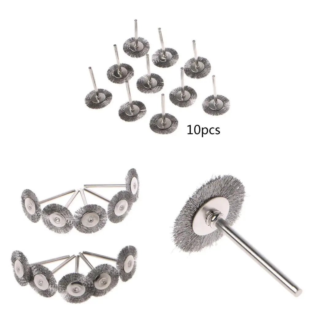 

10 шт. профессиональная проволока из нержавеющей стали, Т-образная щетка, вращающийся инструмент для сверл, аксессуары для
