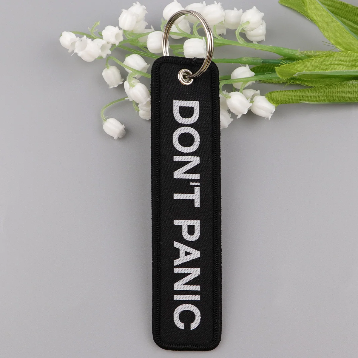 Halloween Quotes Embroidery Key Fobs Funny Key Tags Keychain For Motorcycles Cars Key Ring Accessories Jewelry Chaveiro Gifts
